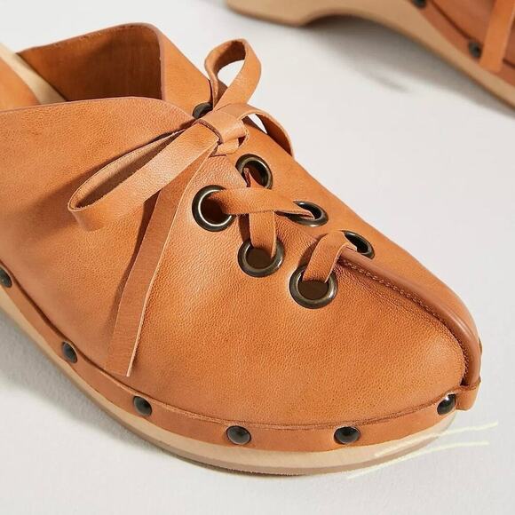Anthropologie Kelsi Dagger Brooklyn Lace-Up Clogs Size 10 - Picture 3 of 12